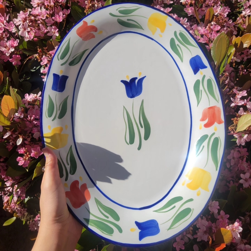 Dansk Tulip Platter 15" Oval